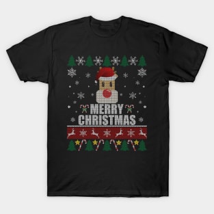 Chrismas Reindeer Face T-Shirt